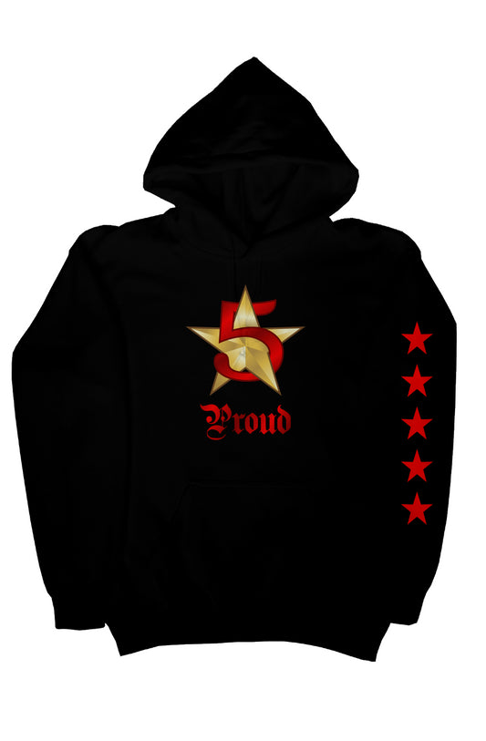 5 Star Logo Black Hoody
