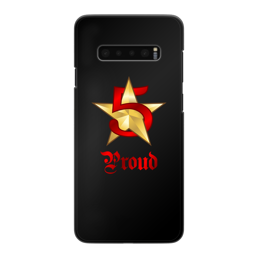 5 Star Proud Logo Black Hard Phone Case