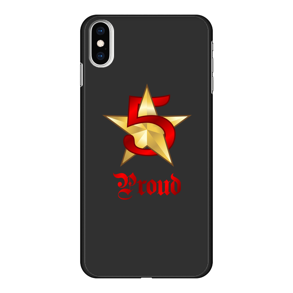 5 Star Proud Logo Black Hard Phone Case