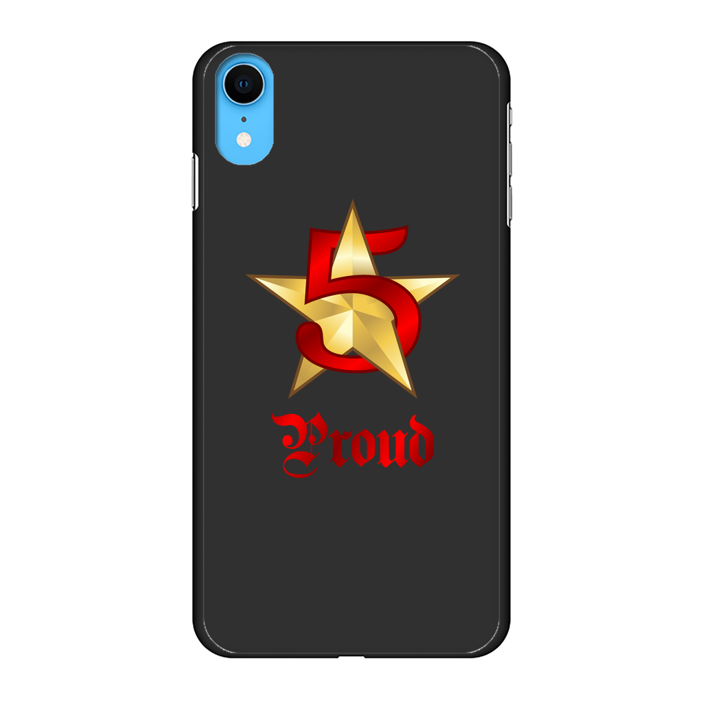 5 Star Proud Logo Black Hard Phone Case