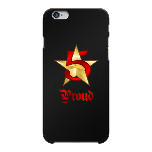 5 Star Proud Logo Black Hard Phone Case