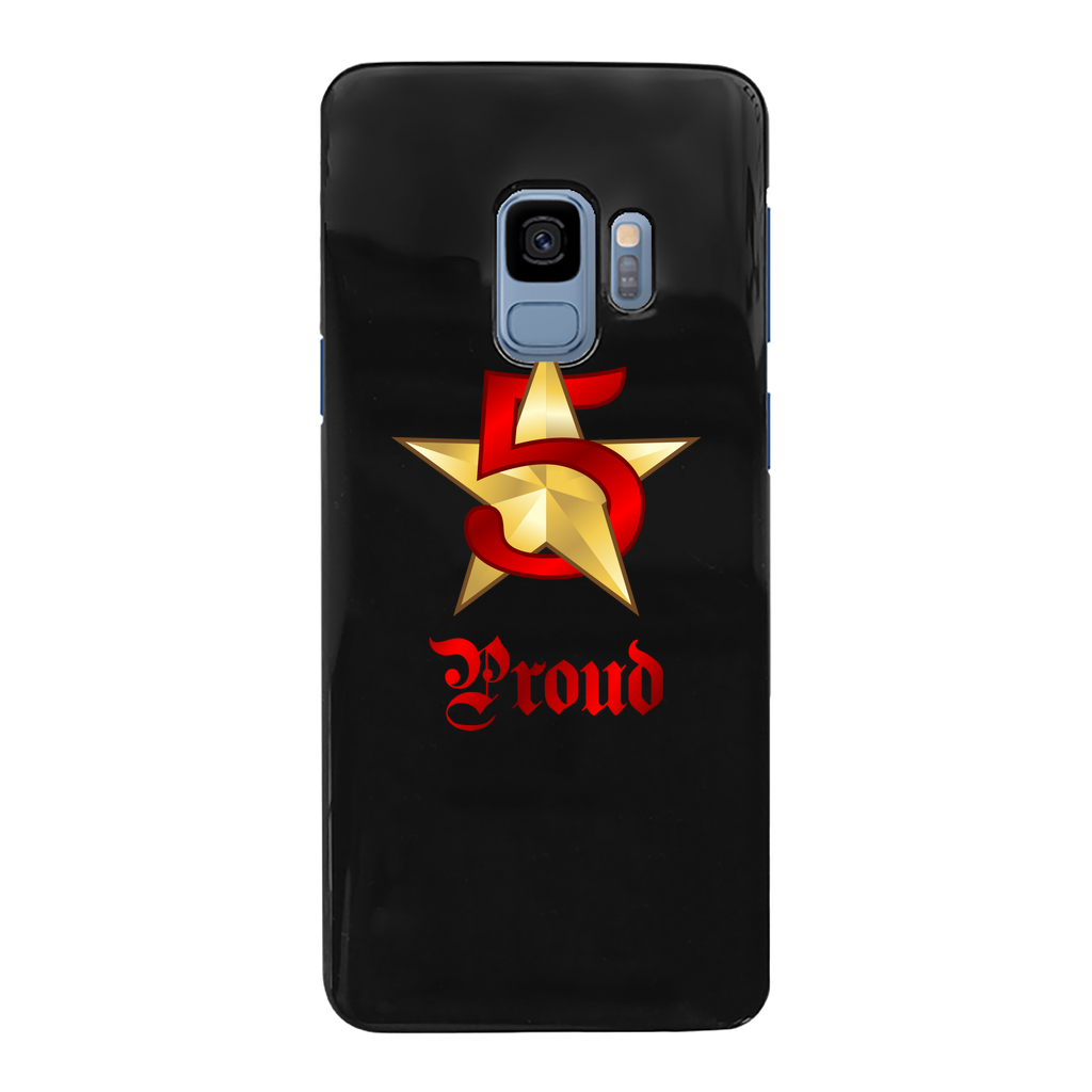 5 Star Proud Logo Black Hard Phone Case