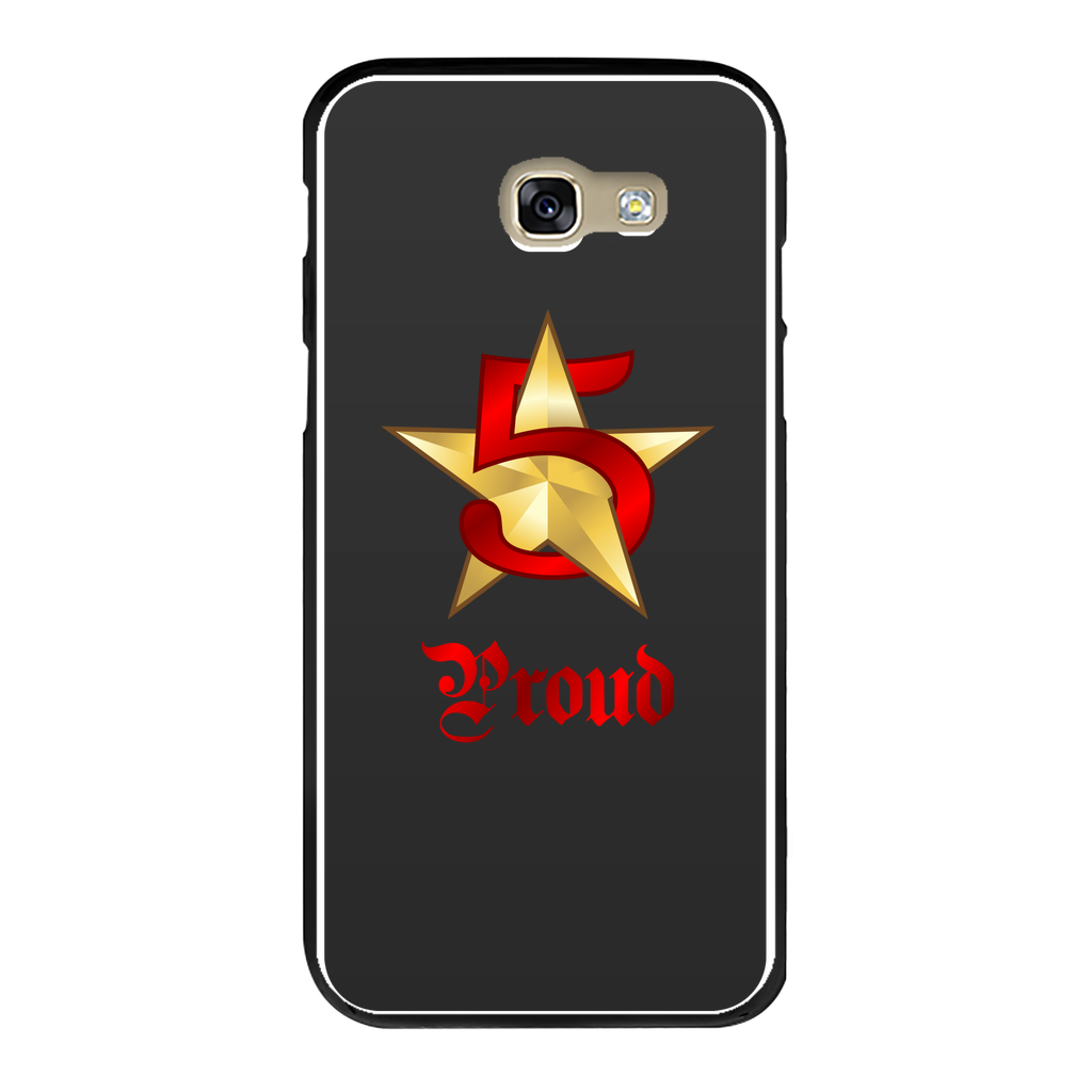 5 Star Proud Logo Black Hard Phone Case