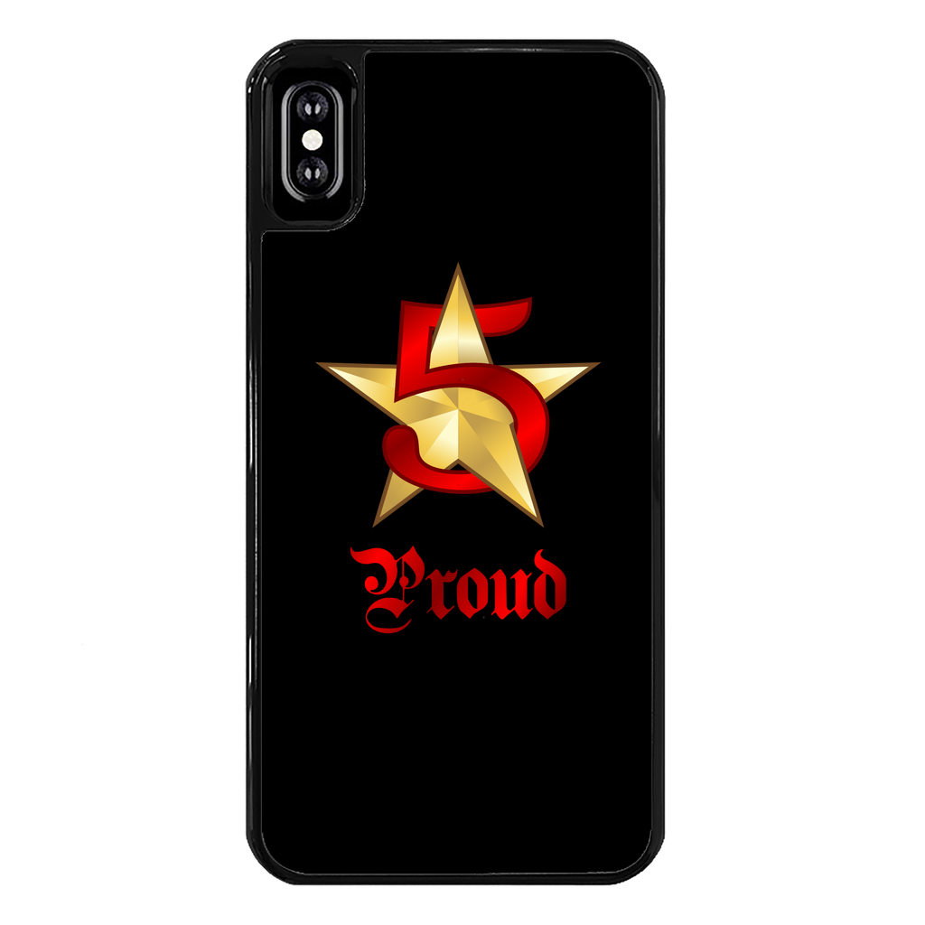 5 Star Proud Logo Black Hard Phone Case