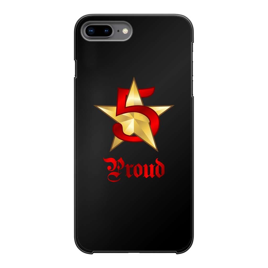 5 Star Proud Logo Black Hard Phone Case